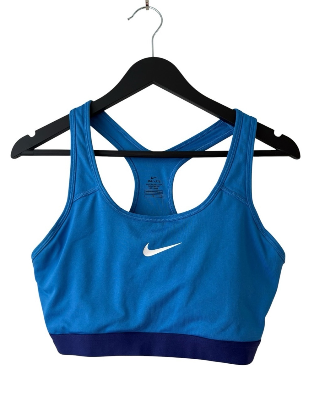 NIKE Women's Pro Classic Training Bra-Blue I Size: L
